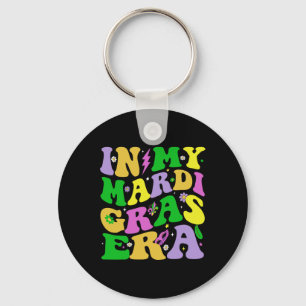 In My Mardi Gras Era Festival Retro Carnival Holid Key Ring