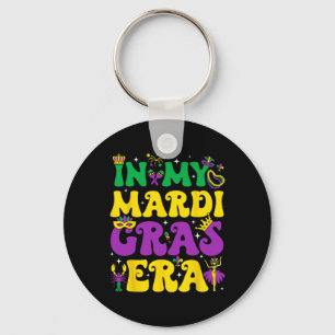 In My Mardi Gras Era Festival Retro Carnival Holid Key Ring