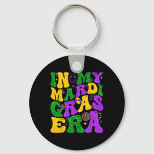 In My Mardi Gras Era Festival Retro Shirt Carnival Key Ring
