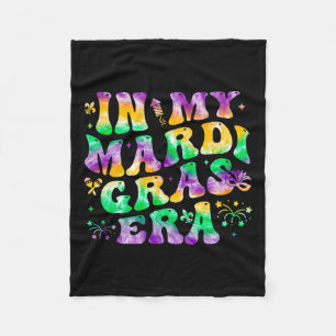 In My Mardi Gras Era Groovy Festival Carnival Para Fleece Blanket