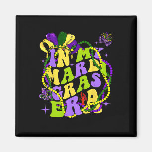 In My Mardi Gras Era Heart Fleur-de-lis Symbol Fes Magnet