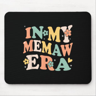 In My Memaw Era Funny Sarcastic Groovy Retro Mothe Mouse Pad