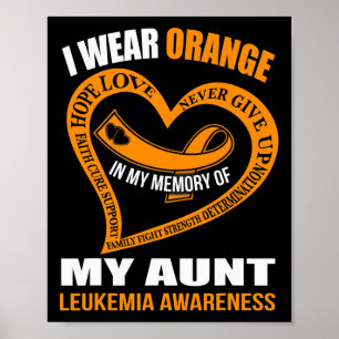 In my memory of my aunt LEUKEMIA AWARENESS  Poster