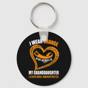 In My Memory Of My Granddaughter Leukaemia Awarene Key Ring