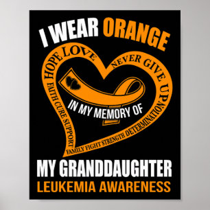In my memory of my granddaughter LEUKEMIA AWARENES Poster
