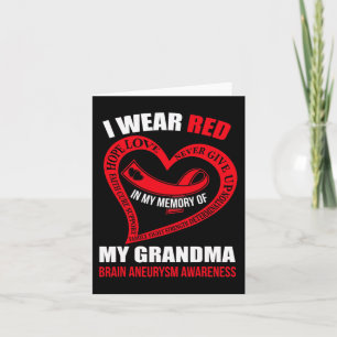 In my memory of my grandma BRAIN ANEURYSM AWARENES Card