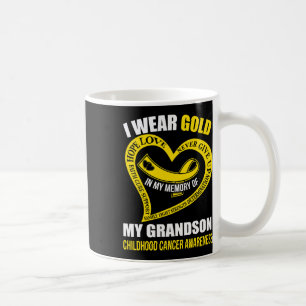 In My Memory Of My Grandson Childhood Cancer Aware Coffee Mug
