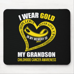 In My Memory Of My Grandson Childhood Cancer Aware Mouse Pad