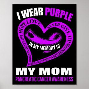 In My Memory Of My Mum Pancreatic Cancer Awareness Poster