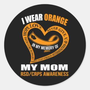 In my memory of my mum RSDCRPS AWARENESS Classic Round Sticker