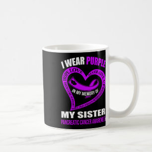 In My Memory Of My Sister Pancreatic Cancer Awaren Coffee Mug
