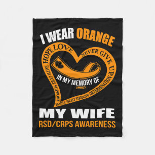 In My Memory Of My Wife Rsdcrps Awareness Fleece Blanket