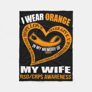 In My Memory Of My Wife Rsdcrps Awareness  Fleece Blanket
