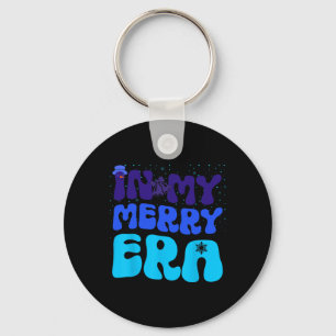 In My Merry Era Xmas Groovy Family Matching Merry Key Ring