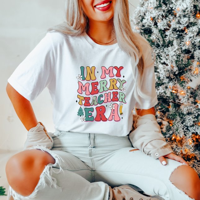In My Merry Teacher Era Christmas T-Shirt (Creator Uploaded)