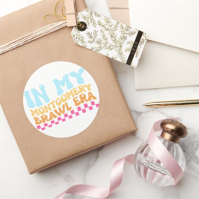 In My Montgomery Brawl Era Classic Round Sticker (Gifting)