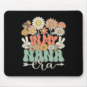 In My Nana Era Floral Hippie Groovy Retro Matching Mouse Pad