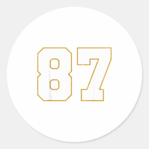 In My Number 87 Era Vintage Retro Classic Round Sticker