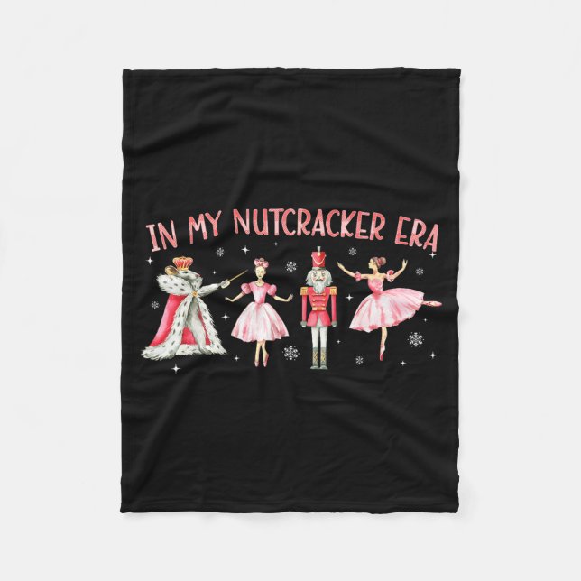 In My Nutcracker Era Christmas Xmas Holiday Pajama Fleece Blanket (Front)