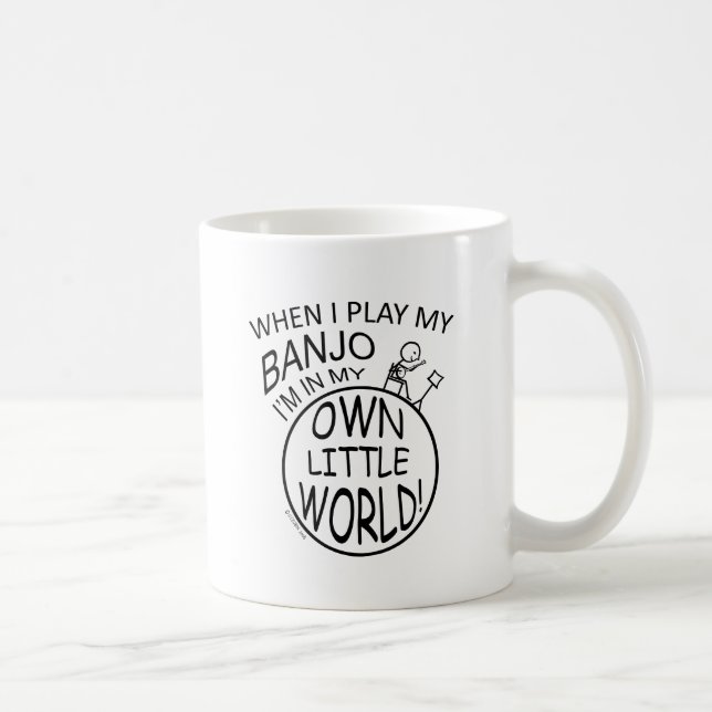 In My Own Little World Banjo Coffee Mug (Right)