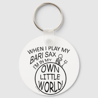 In My Own Little World Bari Sax Key Ring
