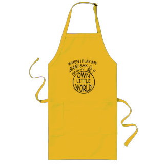 In My Own Little World Bari Sax Long Apron