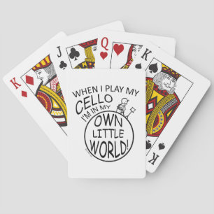 In My Own Little World Cello Playing Cards