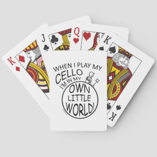 In My Own Little World Cello Playing Cards