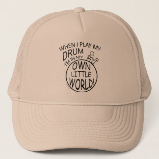 In My Own Little World Drum Trucker Hat