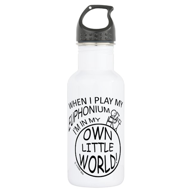 In My Own Little World Euphonium 532 Ml Water Bottle (Front)