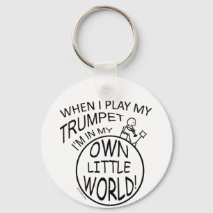 In My Own Little World Trumpet Key Ring