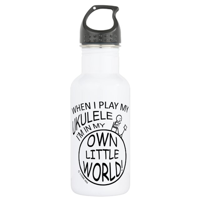 In My Own Little World Ukulele 532 Ml Water Bottle (Front)
