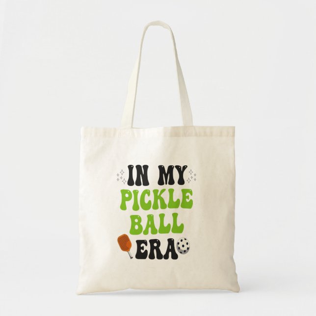 In My PickleBall Era Funny Groovy Sport Gift  Tote Bag (Front)