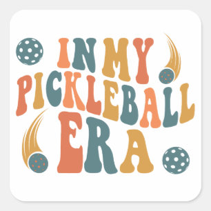 In My Pickleball Era, Funny Paddleball Saying Square Sticker