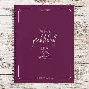 In My Pickleball Era Pickle Paddle Vintage Design Notebook