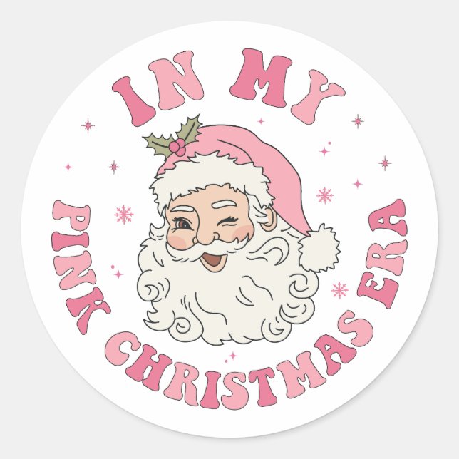 In My Pink Christmas Era Stickers (Front)
