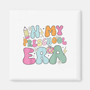 In My Preschool Era Cute Groovy Back To School Tea Magnet