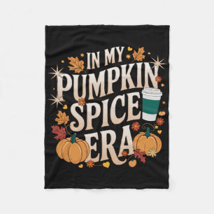 In My Pumpkin Spice Era Funny Retro Fall Vibes Tha Fleece Blanket