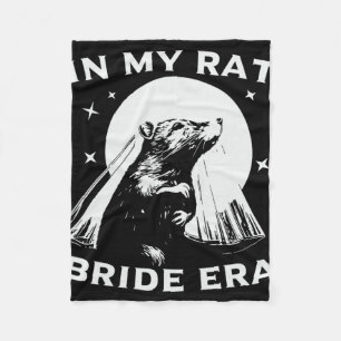 In My Rat Bride Era Distressed Retro Vintage Feral Fleece Blanket