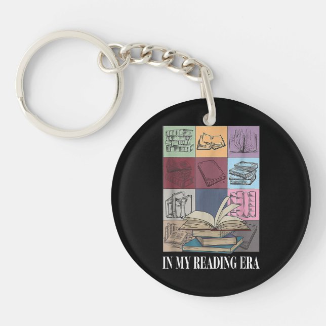In My Reading Era Bookish Book Lover Key Ring (Front)