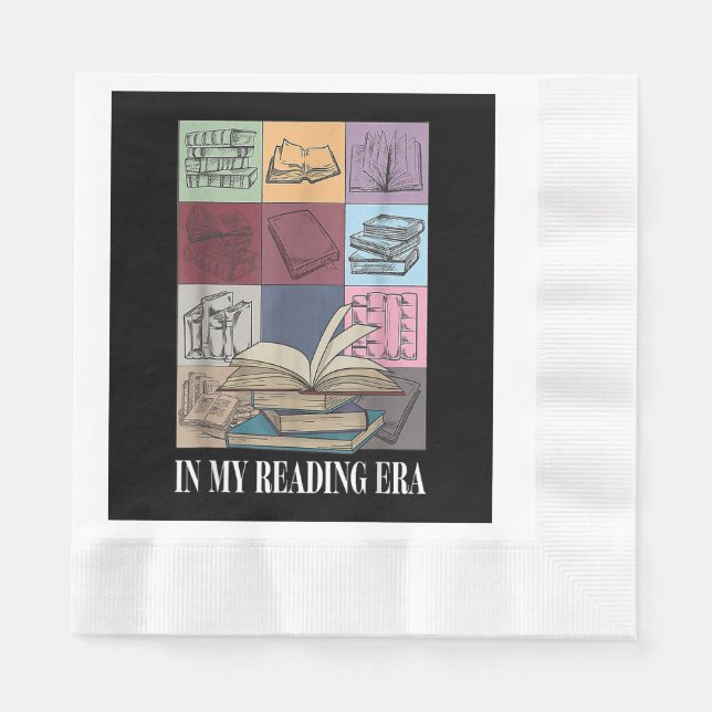 In My Reading Era Bookish Book Lover Napkin (Front)