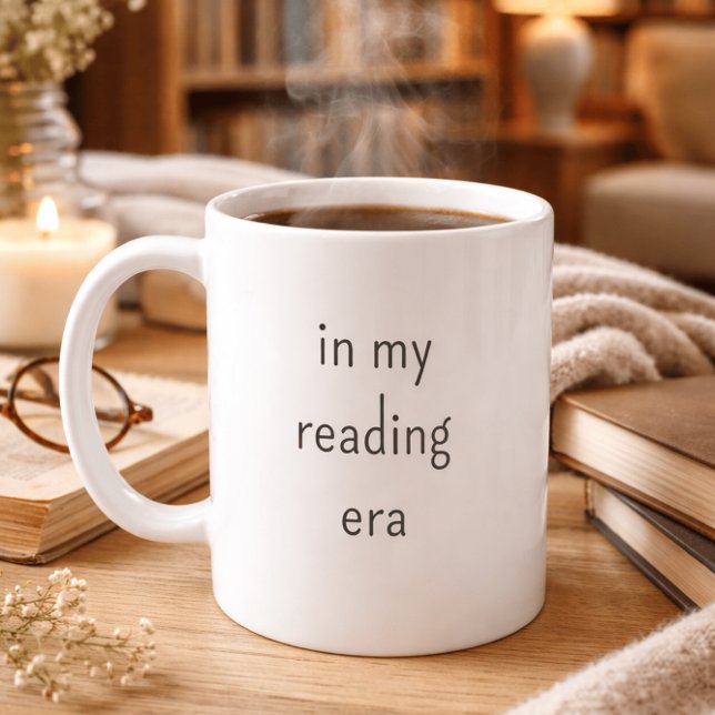 In My Reading Era Minimalist Book Lover Coffee Mug (Creator Uploaded)