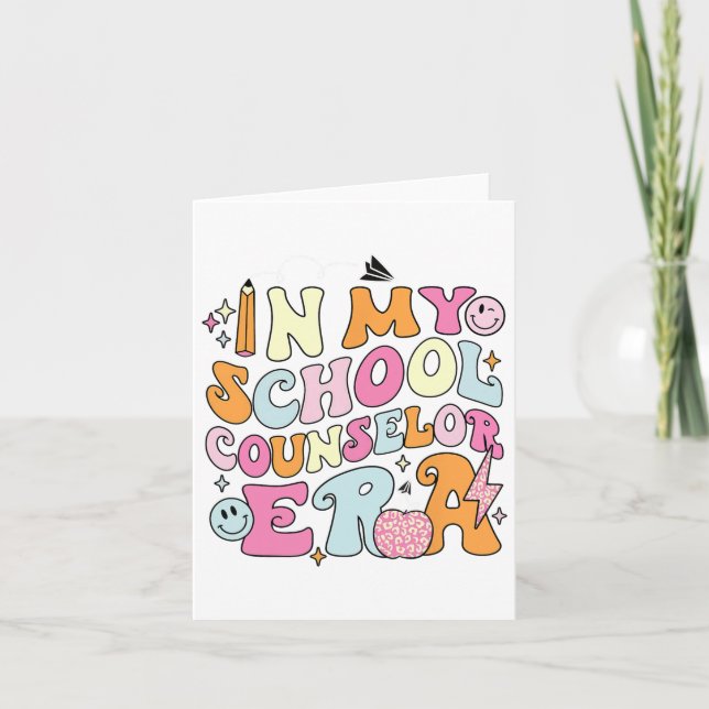 In My School Counsellor Era Back To School Teacher Card (Front)