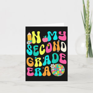 In My Second Grade Era 2nd Grade Girl Teacher Back Card