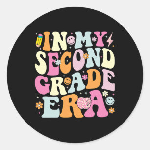 In My Second Grade Era 2nd Grade Girl Teacher Ck T Classic Round Sticker
