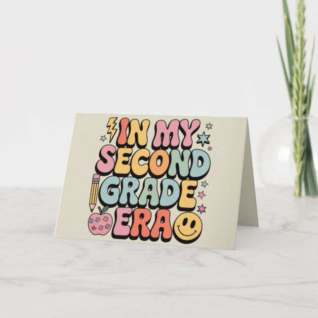 In My Second Grade Era 2nd Grade Teacher Back  Announcement (Front)
