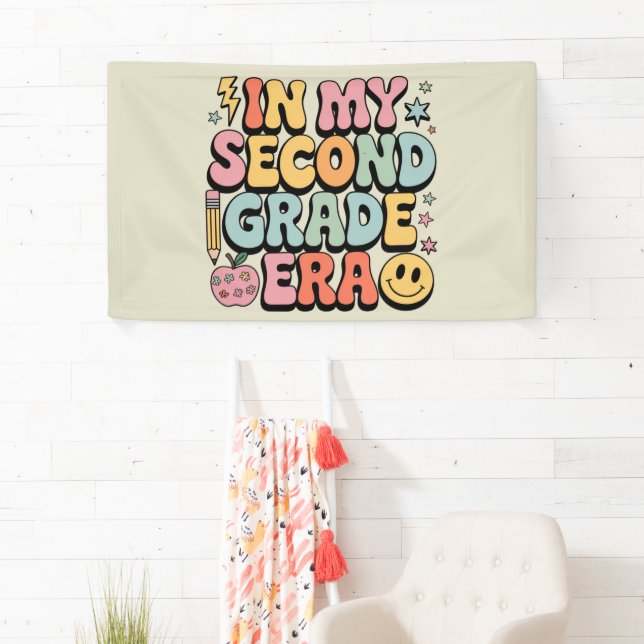 In My Second Grade Era 2nd Grade Teacher Back  Banner (Insitu)