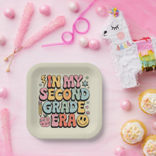 In My Second Grade Era 2nd Grade Teacher Back  Paper Plate