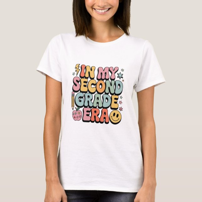 In My Second Grade Era 2nd Grade Teacher Back  T-Shirt (Front)