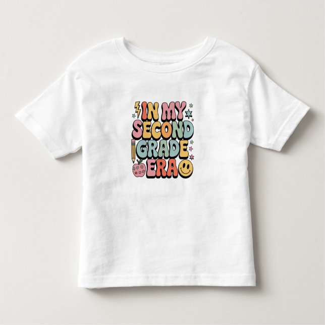 In My Second Grade Era 2nd Grade Teacher Back  Toddler T-Shirt (Front)